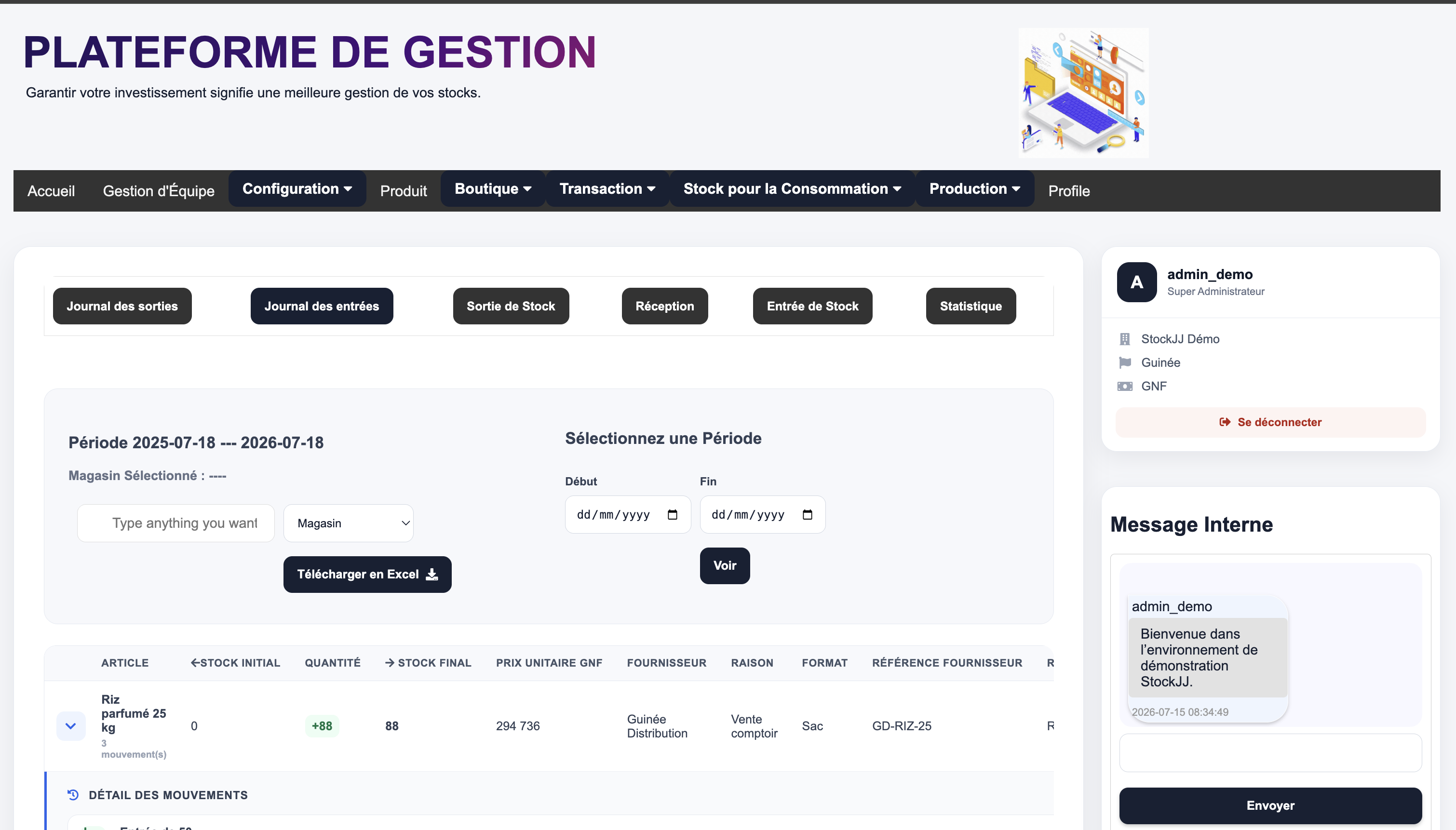 E-Stock Management — Mini ERP